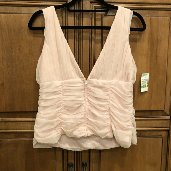 NWT JS Signature Pink Tulle Beaded Top - Picture 5 of 6